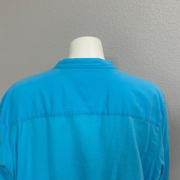 Tommy Hilfiger Turquoise Plus Top - Picture 7 of 11
